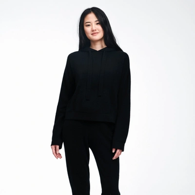 Shop Naadam Cashmere Hoodie In Black