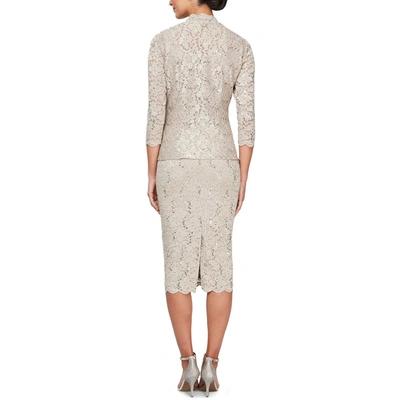 Slny Womens 2pc Lace Midi Dress In White