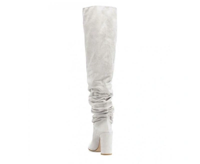 Stuart Weitzman Womens Light Gray Histyle Perla Suede Over-the-knee Boot In Multi