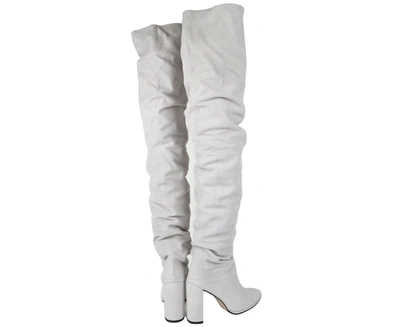 Stuart Weitzman Womens Light Gray Histyle Perla Suede Over-the-knee Boot In Multi