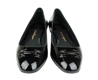Ferragamo Women's Patent Leather Ballet Flats In Black