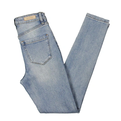 Shop Blanknyc The Great Jones Womens High-rise Distressed Skinny Jeans In Blue