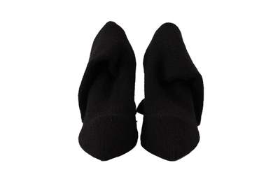 Shop Dolce & Gabbana Stretch Socks Knee High Booties Women's Shoes In Black