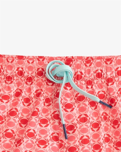 Shop Southern Tide Men's Why So Crabby Printed Swim Trunk In Rose Blush In Multi