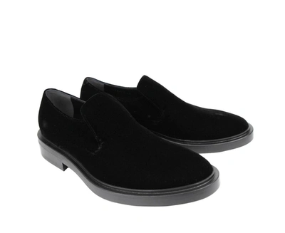 Shop Balenciaga Men's Velvet Slip-on Loafer Dress Shoes (eu / Us) In Black