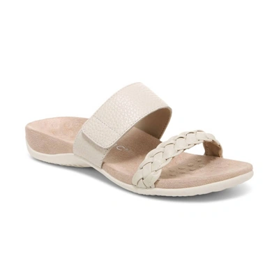 Shop Vionic Jeanne Slide Sandal In Cream In White