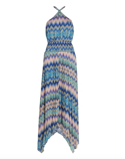 Ramy Brook Chevron Giana Handkerchief Midi Dress In Multi