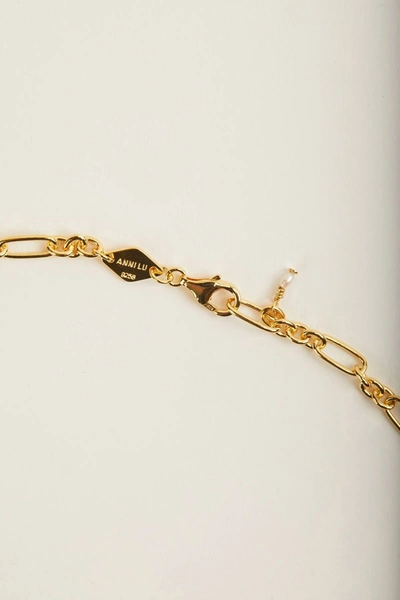 Shop Anni Lu Lynx Necklace In Gold