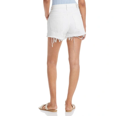 Shop Citizens Of Humanity Marlow Womens Denim Frayed Hem Casual Shorts In White