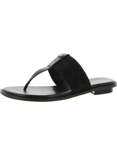 Shop Michael Michael Kors Verity Womens Logo Thong Slide Sandals In Black