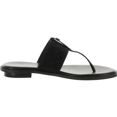 Shop Michael Michael Kors Verity Womens Logo Thong Slide Sandals In Black