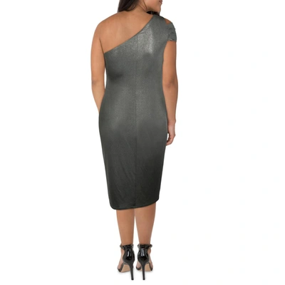 Shop Lauren Ralph Lauren Womens Shimmer One Shoulder Cocktail And Party Dress In Multi
