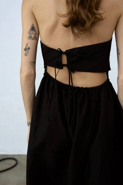 Shop Cordera Strapless Dress In Black