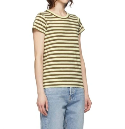 Rag & Bone The Slub T-shirt In Green Stripe
