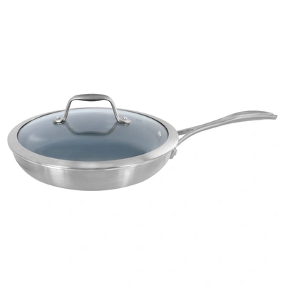 Shop Zwilling Spirit 3-ply 9.5-inch Stainless Steel Ceramic Nonstick Fry Pan With Lid In Multi