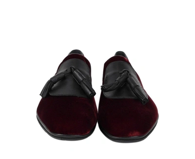 Ferragamo Men's Velvet Tassel Loafer In Pink