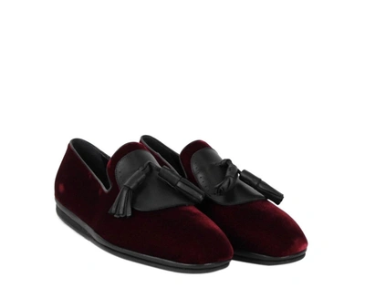 Ferragamo Men's Velvet Tassel Loafer In Pink