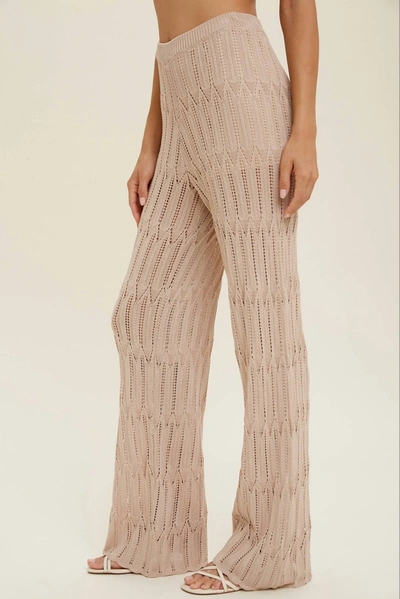 Shop Wishlist Crochet Pants In Natural In Brown