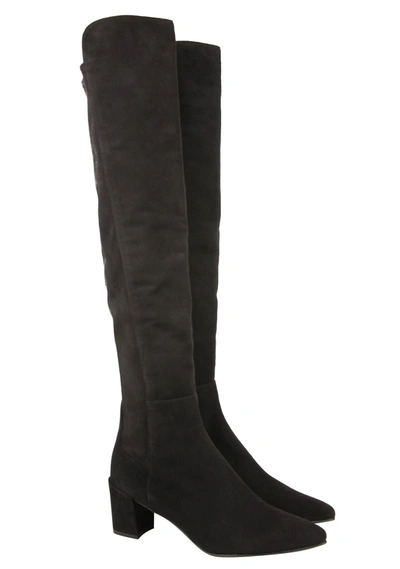 Stuart Weitzman Women's Allwayhunk Cola Suede Over-the-knee Boot In Brown