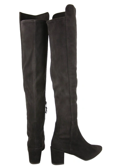 Stuart Weitzman Women's Allwayhunk Cola Suede Over-the-knee Boot In Brown