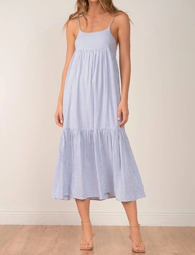 Shop Elan Hastings Midi Dress In Blue/white