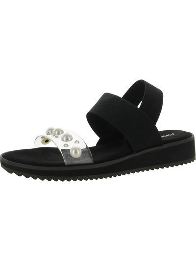 Shop Anne Klein Mayl02f9 Womens Open Toe Wedge Platform Sandals In Black