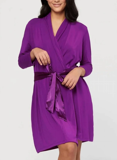Shop Fleur't Iconicrobe With Silk Tie In Dahlia Purple