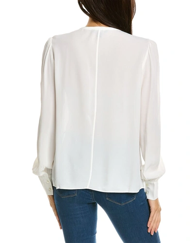 Shop Brooks Brothers Blouson Sleeve Blouse In White