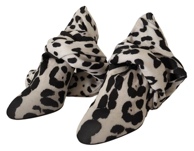 Shop Dolce & Gabbana Leopard Stretch Long Women's Boots In Multi