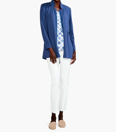 Shop Nic + Zoe Snap Up Perfect Jacket In Harbor Blue