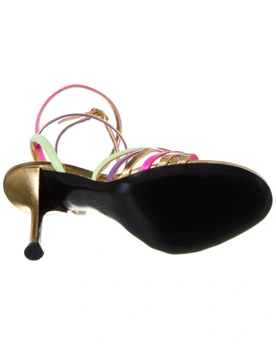 Valentino Rockstud Strappy Multi Ankle-wrap Sandals In Multi