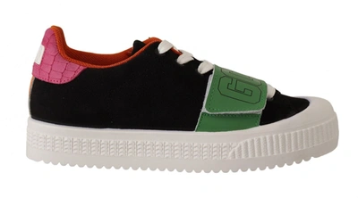 Gcds Multicolor Suede Low Top Lace Up  Sneakers Shoes In Multi