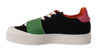Gcds Multicolor Suede Low Top Lace Up  Sneakers Shoes In Multi
