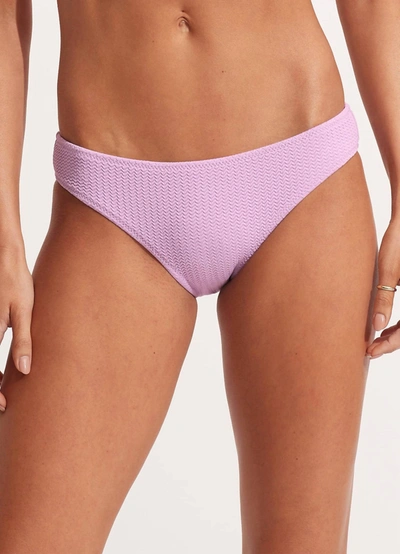 Shop Seafolly Sea Dive Hipster Pant Adjustable Bottom In Lilac In Purple