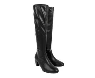 Stuart Weitzman Women's Frannie Nappa Leather Knee-high Boot (36 / 5.5 B) In Black