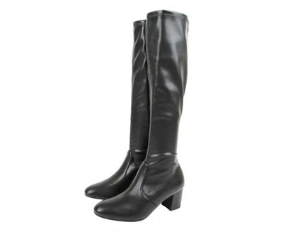 Stuart Weitzman Women's Frannie Nappa Leather Knee-high Boot (36 / 5.5 B) In Black