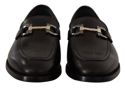 Shop Ferragamo Calf Leather Moccasin Formal Men's Shoes In Black