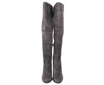 Stuart Weitzman Womens Alljill Anthracite Suede Over The Knee Boot In Grey