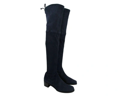 Shop Stuart Weitzman Women's Nice Stretch Knee High Boot In Blue