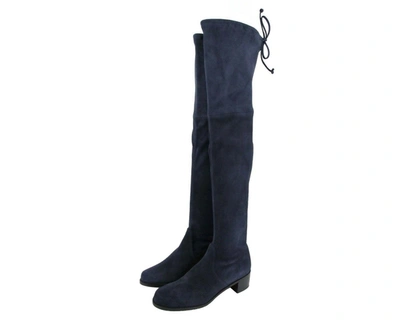 Shop Stuart Weitzman Women's Nice Stretch Knee High Boot In Blue