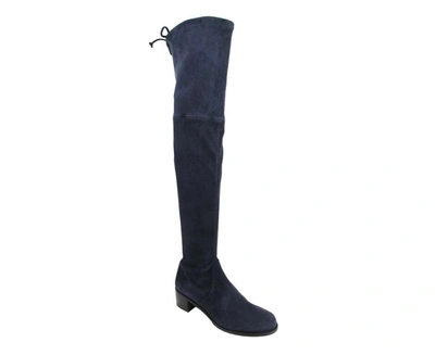 Shop Stuart Weitzman Women's Nice Stretch Knee High Boot In Blue