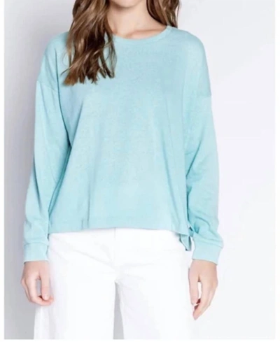 Shop Pj Salvage Night & Day Long Sleeve Top In Sea Spray In Blue
