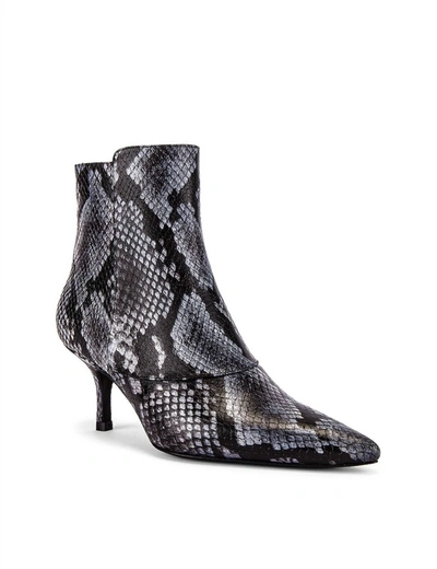 Anine Bing Ava Booties In Cloudy Blue Python In Multi