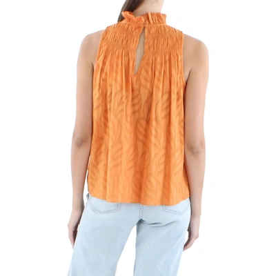 Shop Joie Womens Cotton Smocked Tank Top In Orange