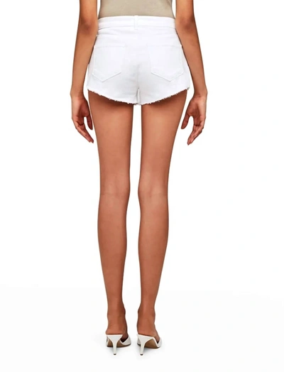 Shop L Agence Audrey Cut Off Jean Shorts In White
