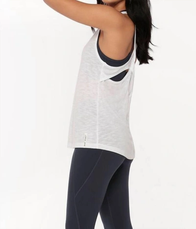 Shop Lorna Jane Thrive Cross Back Active Tank Top In Off-white