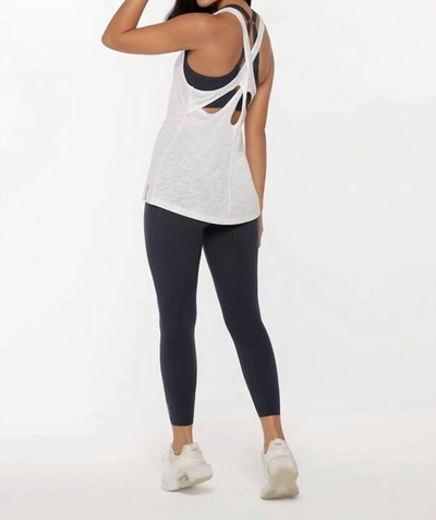 Shop Lorna Jane Thrive Cross Back Active Tank Top In Off-white