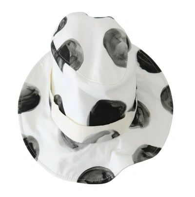 Shop Dolce & Gabbana Cotton Big Polka Dot Pattern Bucket Women's Hat In White