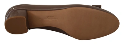 Shop Ferragamo Naplak Calf Leather Pumps Women's Shoes In Brown