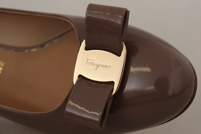 Shop Ferragamo Naplak Calf Leather Pumps Women's Shoes In Brown
